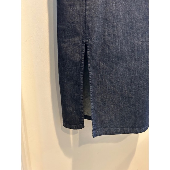 Denim High Neck Midi Dress - Picture 4 of 5